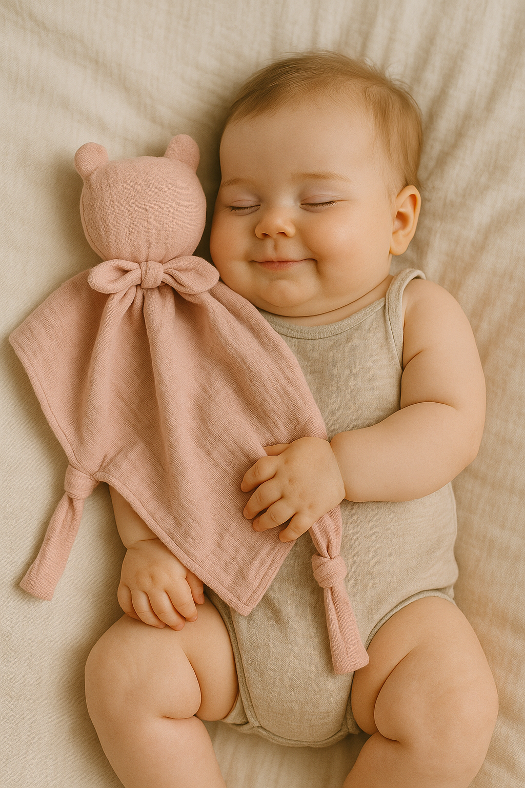 Double Layer Muslin Teddy Bear Sleeping Companion
