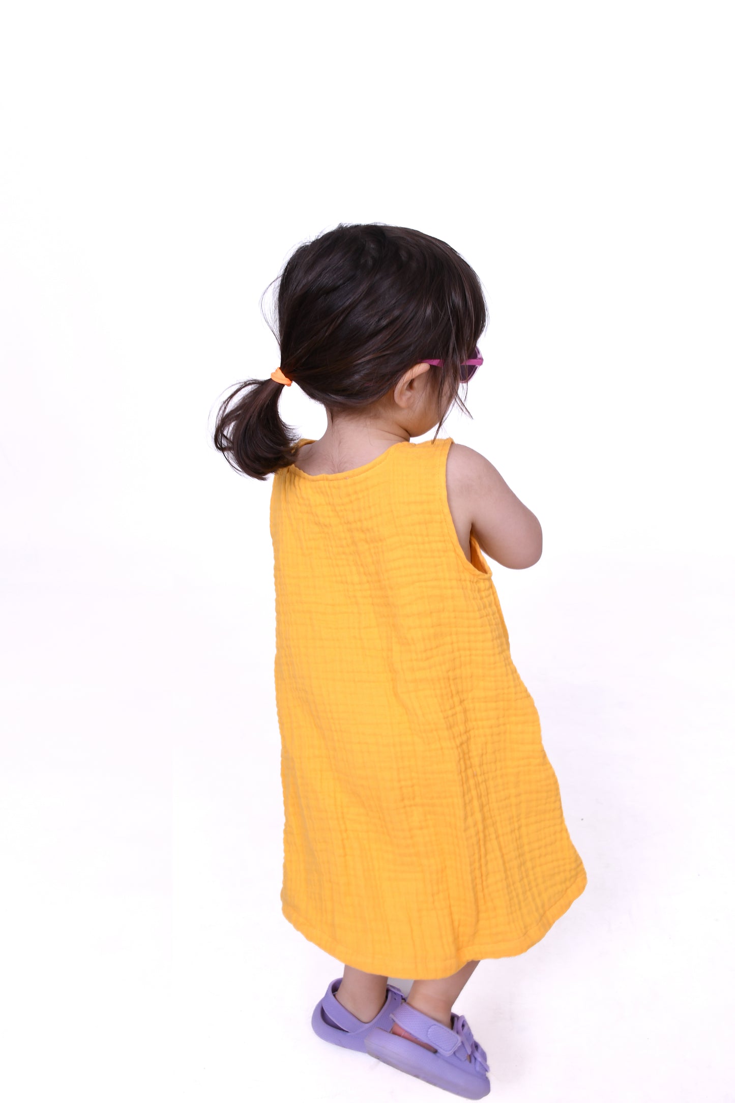 Four-Layer Sleeveless Muslin Children's Dress