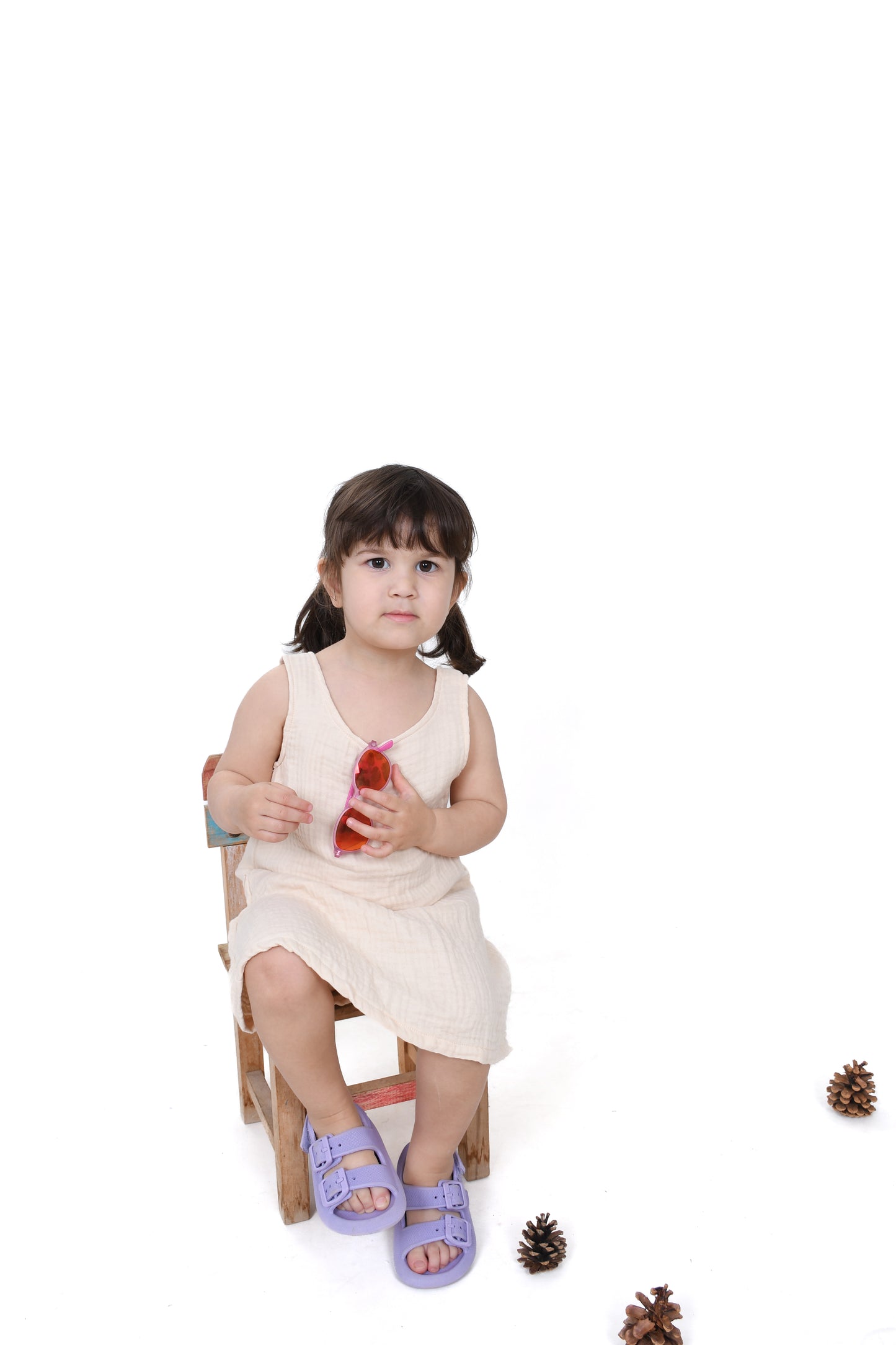 Four-Layer Sleeveless Muslin Children's Dress