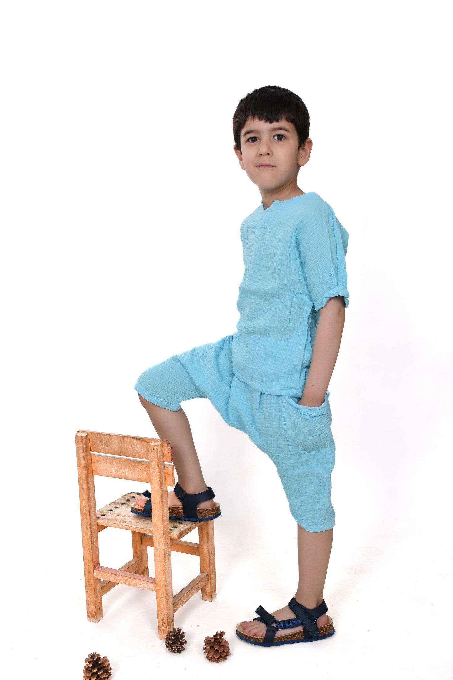 Double Layer Muslin Shalwar Shorts