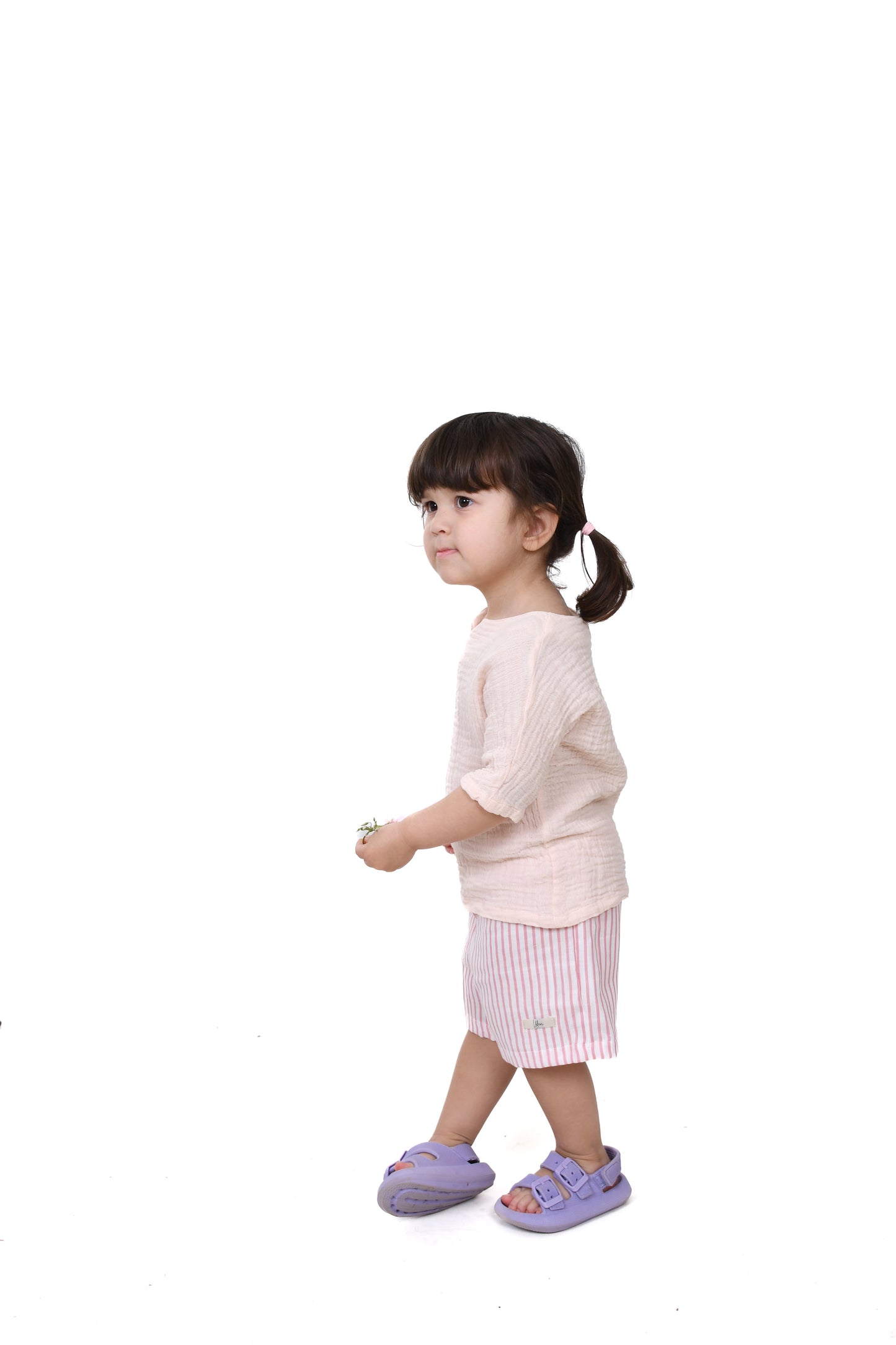 Double Layer Muslin Striped Shorts