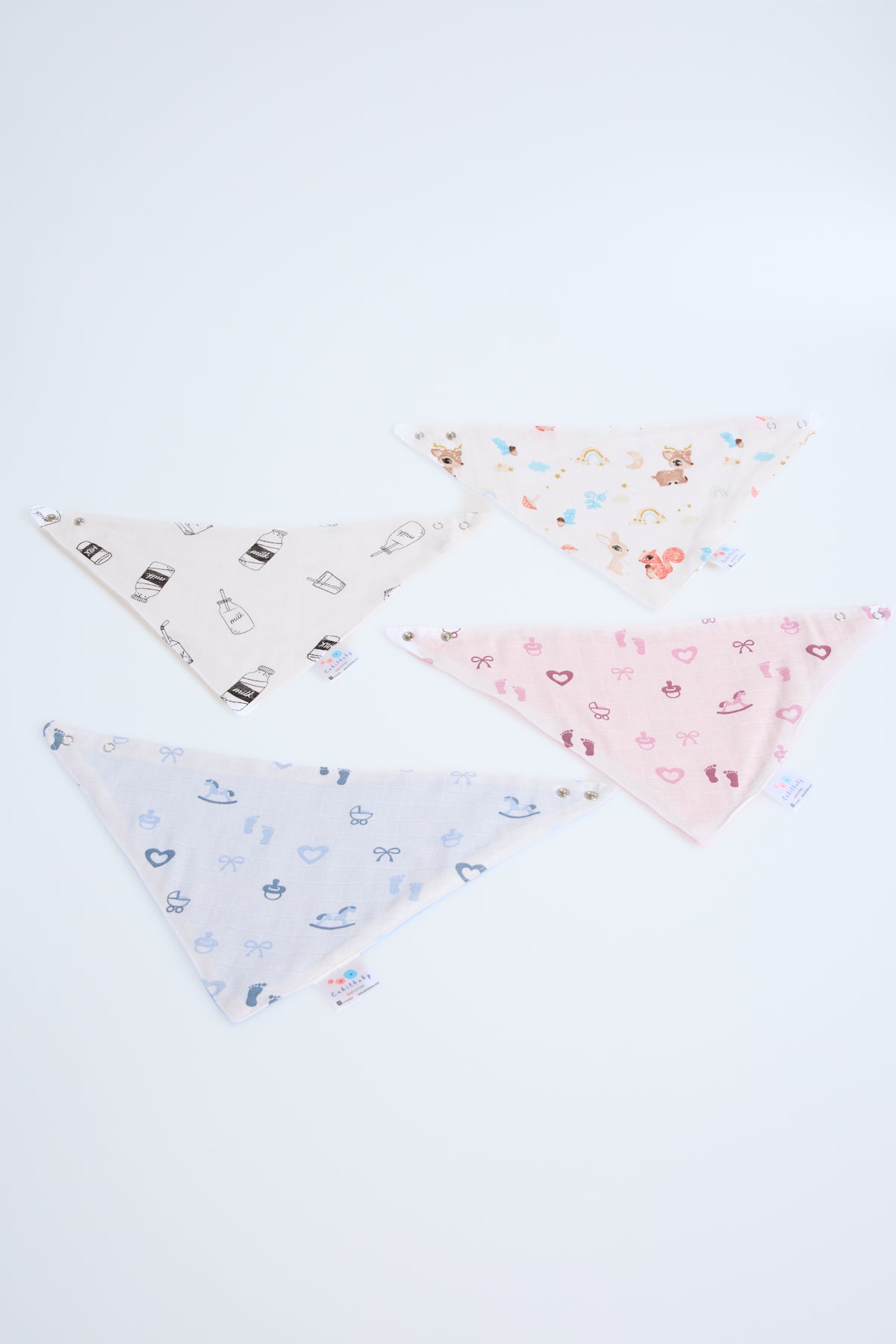 Muslin Front, Flannel Back Scarf Apron | Absorbent & Soft