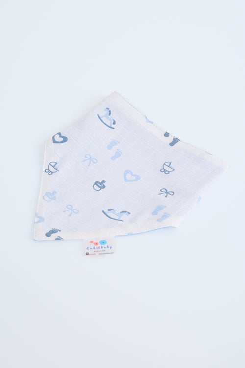 Muslin Front, Flannel Back Scarf Apron | Absorbent & Soft