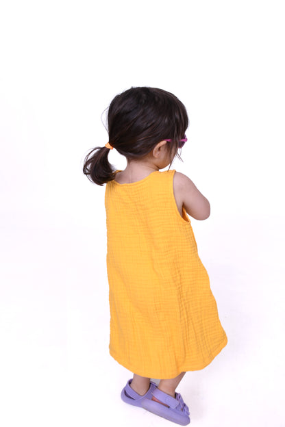 Four-Layer Sleeveless Muslin Children's Dress