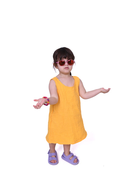 Four-Layer Sleeveless Muslin Children's Dress
