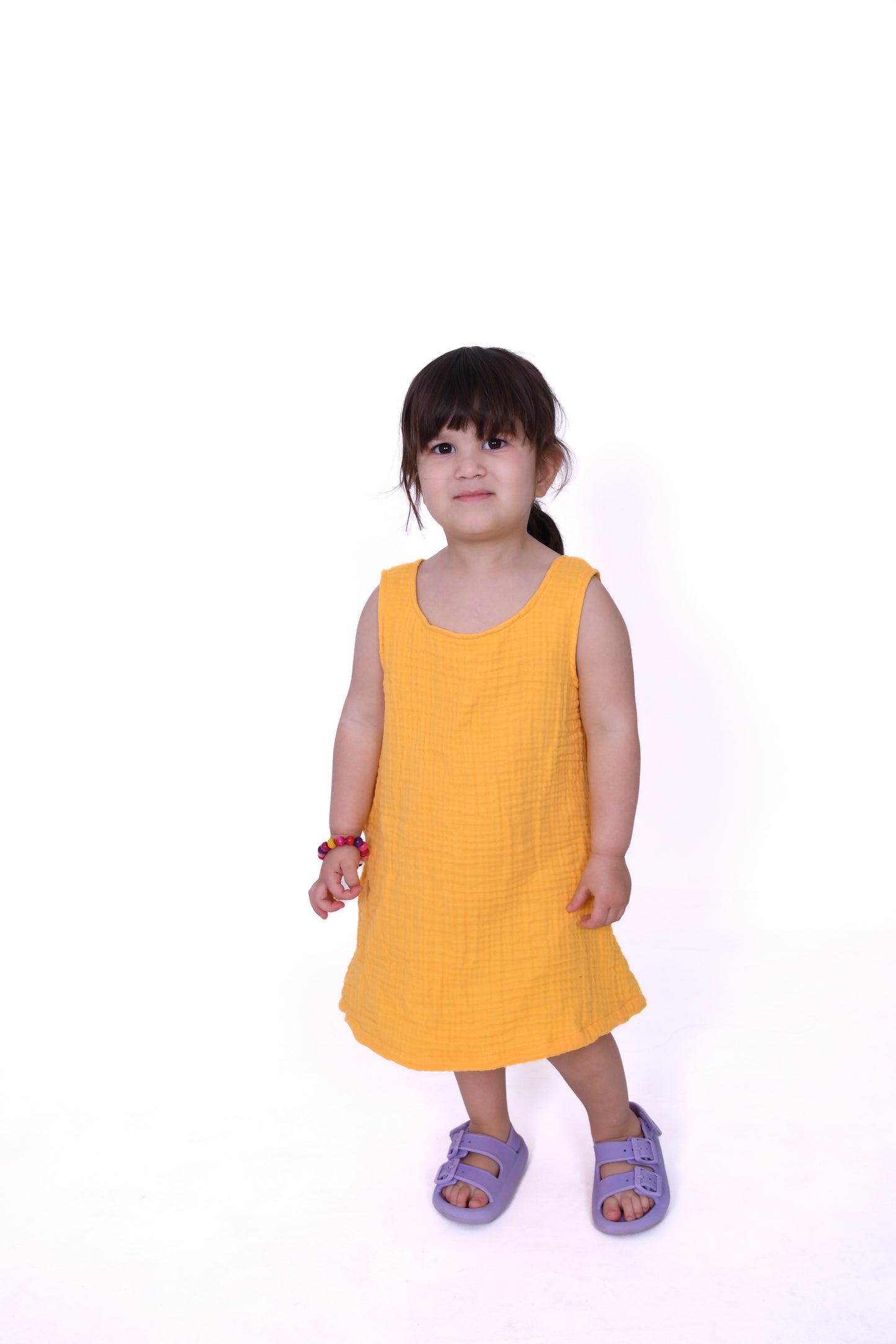 Four-Layer Sleeveless Muslin Children's Dress