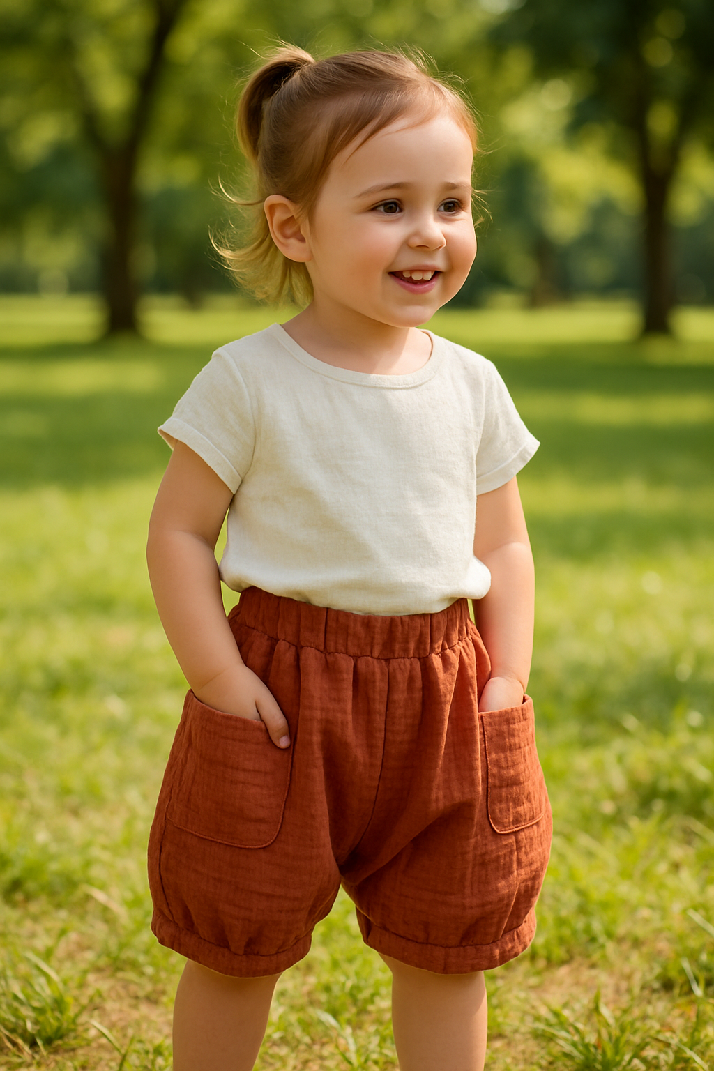 Double Layer Muslin Shalwar Shorts