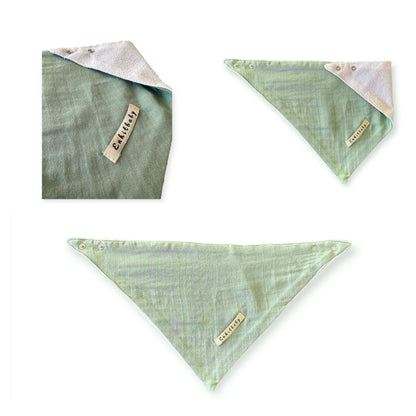 Double Layered Scarf Liquid Proof Muslin Drool Bib (100% Cotton)