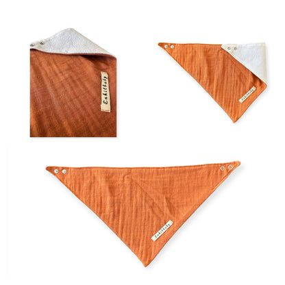 Double Layered Scarf Liquid Proof Muslin Drool Bib (100% Cotton)