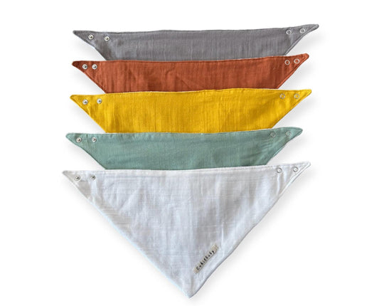 Double Layered Scarf Liquid Proof Muslin Drool Bib (100% Cotton)
