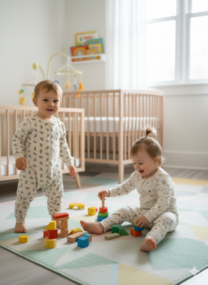 Long Sleeve Combed Cotton Lined 4 Layer Muslin Sleeping Bag (1.5 TOG)