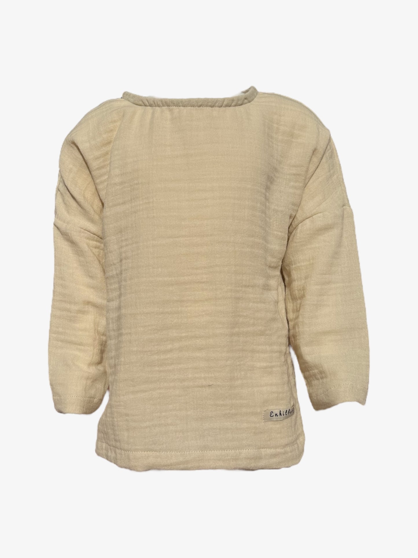 Double Layered Muslin Long Sleeve Blouse