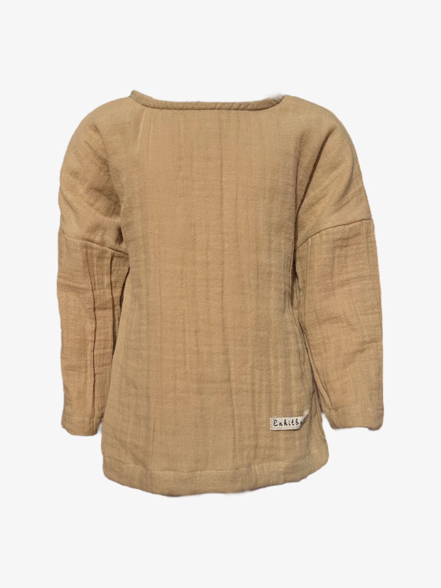 Double Layered Muslin Long Sleeve Blouse