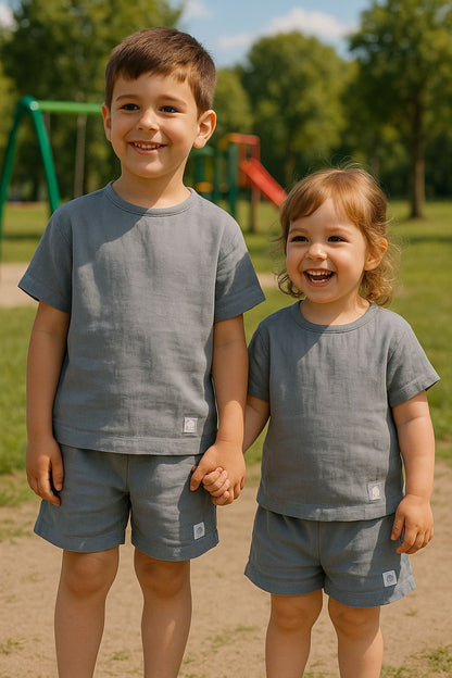 Muslin Kids T-Shirt - Shorts Set