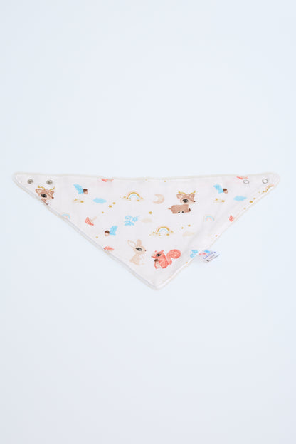 Muslin Front, Flannel Back Scarf Apron | Absorbent & Soft