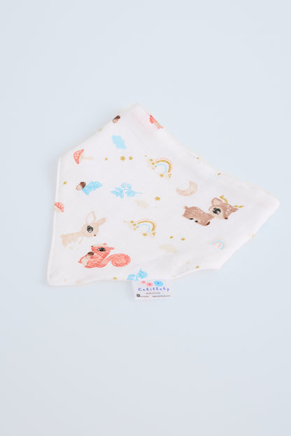 Muslin Front, Flannel Back Scarf Apron | Absorbent & Soft
