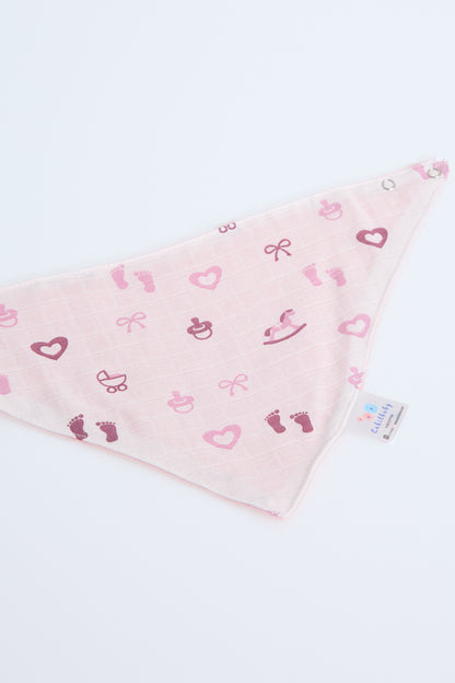 Muslin Front, Flannel Back Scarf Apron | Absorbent & Soft