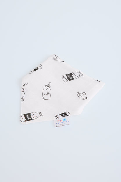 Muslin Front, Flannel Back Scarf Apron | Absorbent & Soft