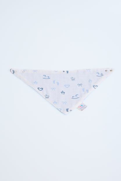 Muslin Front, Flannel Back Scarf Apron | Absorbent & Soft
