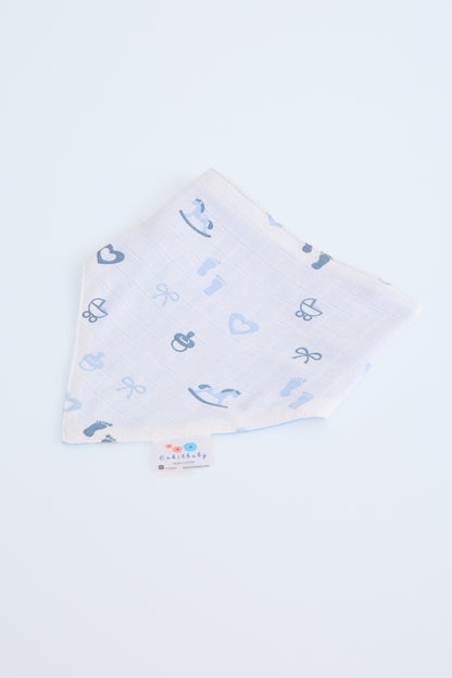 Muslin Front, Flannel Back Scarf Apron | Absorbent & Soft