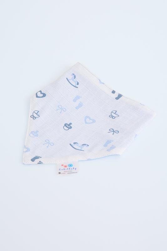 Muslin Front, Flannel Back Scarf Apron | Absorbent & Soft
