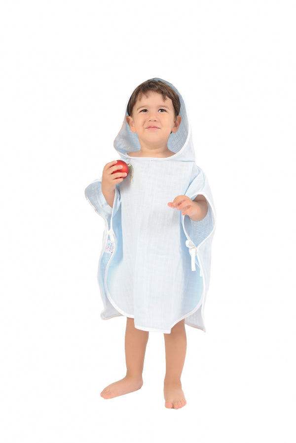 Hooded Muslin Poncho (55×55 cm)