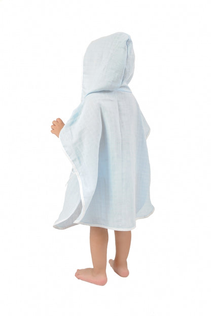 Hooded Muslin Poncho (55×55 cm)