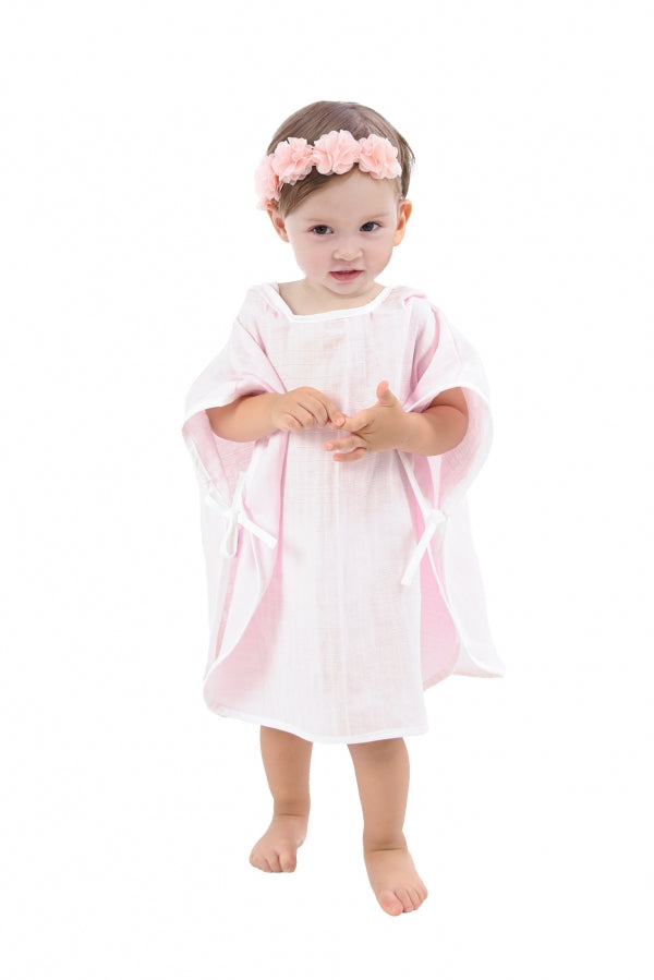 Hooded Muslin Poncho (55×55 cm)