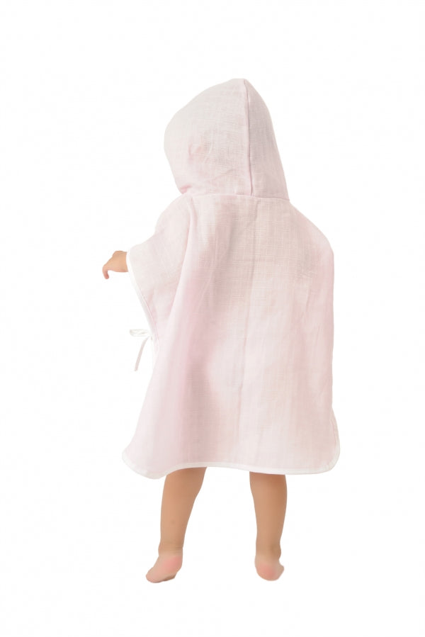 Hooded Muslin Poncho (55×55 cm)