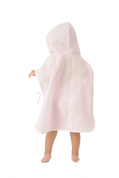 Hooded Muslin Poncho (55×55 cm)