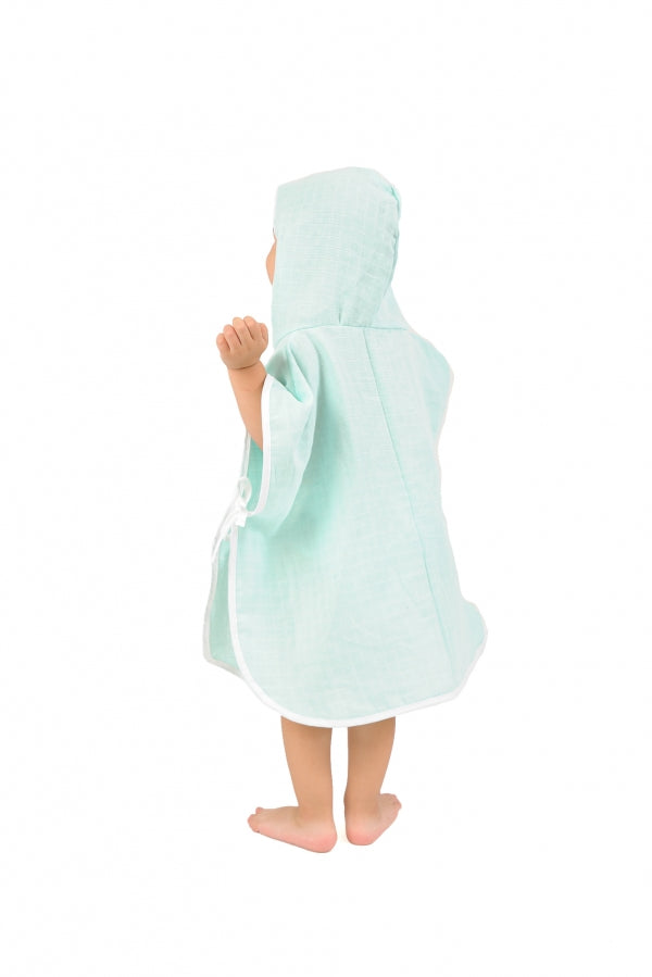 Hooded Muslin Poncho (55×55 cm)